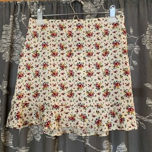 Calvin Klein Jeans floral ruffle hem skirt